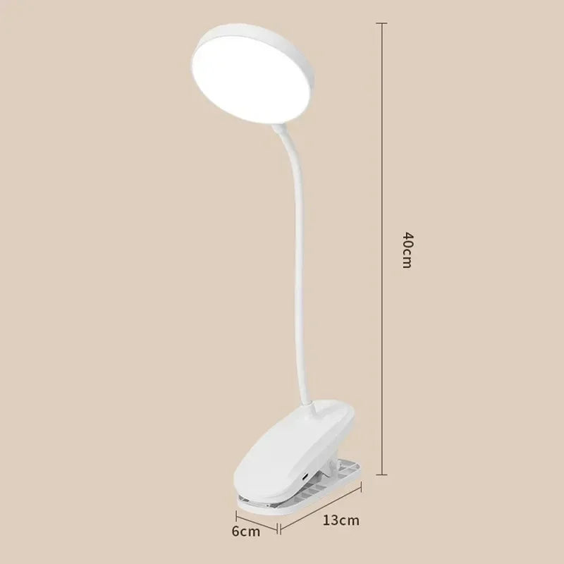 Led Table Lamp USB Rechargeable Night Light With Folding Clamp Study Stand Read Lamp Touch 3 Modes Dimming Eye Protection Light（副本）